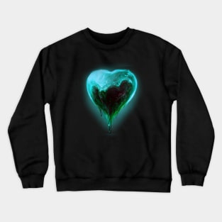 Teal Heart Crewneck Sweatshirt